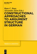 Cover: Constructional Approaches to Syntactic Structures in German - De Gruyter Mouton