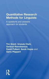 Enlarge image Cover: Quantitative Research Methods for Linguists - Routledge