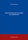 Abbildung von: Stimmrechtsproportionalität im Aktienrecht - Kovac, Dr. Verlag