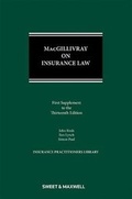 Cover: MacGillivray on Insurance Law 1st Supplement - Sweet & Maxwell