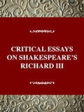 Cover: Critical Essays on Shakespeare's Richard III - G K Hall & Co,US