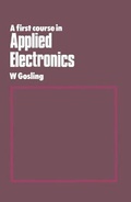 Cover: A First Course in Applied Electronics - PALGRAVE