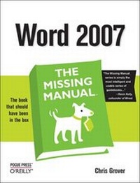 Enlarge image Cover: Word 2007: The Missing Manual. - O'Reilly