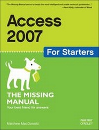 Abbildung von: Access 2007 for Starters: The Missing Manual - O'Reilly