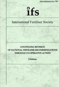 Cover: Continuing Revision of National Fertiliser Recommendations Through Co-Operative Action - International Fertiliser Society