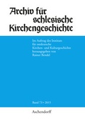 Cover: Archiv f&uuml;r schlesische Kirchengeschichte, Band 73-2015 - Aschendorff