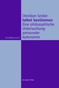 Cover: Selbst bestimmen - De Gruyter