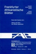 Cover: Stress and Tone - the African Experience - K&ouml;ppe, R