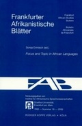 Cover: Focus and Topic in African Languages - K&ouml;ppe, R