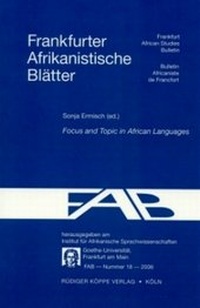 Enlarge image Cover: Focus and Topic in African Languages - Köppe, R