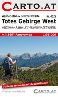 Abbildung von: Wander- Rad- & Schitourenkarte 402a Totes Gebirge West - CARTO.AT