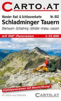 Abbildung von: Wander- Rad- & Schitourenkarte 802 Schladminger Tauern - CARTO.AT