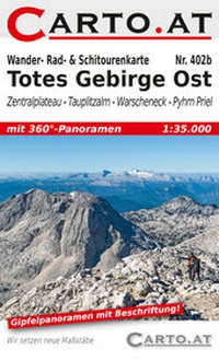 Abbildung von: Wander- Rad- & Schitourenkarte 402b Totes Gebirge Ost - CARTO.AT