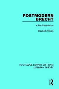 Enlarge image Cover: Postmodern Brecht - Routledge