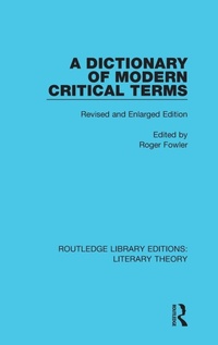 Enlarge image Cover: A Dictionary of Modern Critical Terms - Routledge
