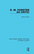 Cover: E. M. Forster as Critic - Routledge