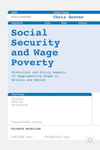 Enlarge image Cover: Social Security and Wage Poverty - Palgrave Macmillan