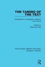 Cover: The Taming of the Text - Routledge