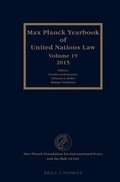 Cover: Max Planck Yearbook of United Nations Law, Volume 19 (2015) - Martinus Nijhoff