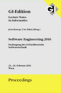 Enlarge image Cover: GI Edition Proceedings Band 252 Software Engineering 2016 - Köllen