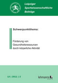 Abbildung von: Leipziger Sportwissenschaftliche Beiträge - Lehmanns Media