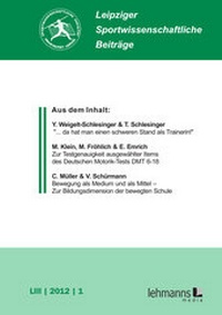 Abbildung von: Leipziger Sportwissenschaftliche Beiträge - Lehmanns Media