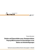 Cover: Struktur und Eigenschaften neuer, flammgesch&uuml;tzter Prepreg-Matrixsysteme f&uuml;r Anwendungen in der Kabine von Verkehrsflugzeugen - TuTech Innovation