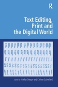 Cover: Text Editing, Print and the Digital World - Routledge