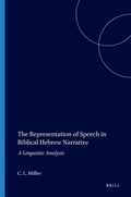 Cover: The Representation of Speech in Biblical Hebrew Narrative - Scholars Press