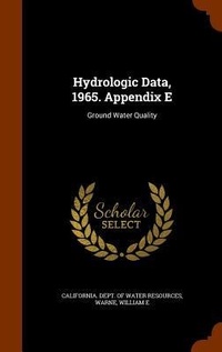 Enlarge image Cover: Hydrologic Data, 1965. Appendix E - Arkose Press