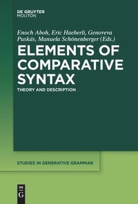 Enlarge image Cover: Elements of Comparative Syntax - De Gruyter Mouton