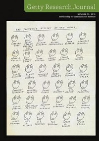 Abbildung von: Getty Research Journal No. 8 - Getty Publications