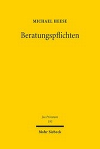Abbildung von: Beratungspflichten - Mohr Siebeck