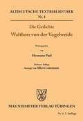 Cover: Die Gedichte Walthers von der Vogelweide - De Gruyter