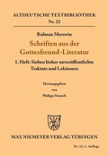 Cover: Schriften aus der Gottesfreund-Literatur - De Gruyter