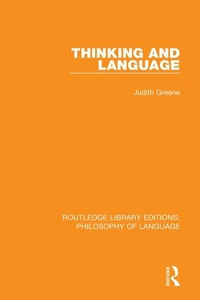 Abbildung von: Thinking and Language - Routledge