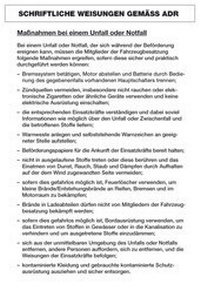 Abbildung von: Schriftliche Weisungen gemäß ADR, deutsch - ecomed Storck