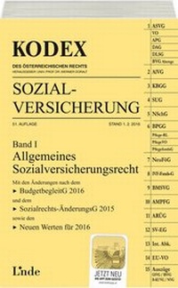 Abbildung von: KODEX Sozialversicherung 2016, Band I - Linde