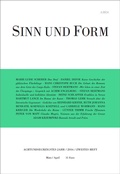 Cover: Sinn und Form 2/2016 - SINN und FORM