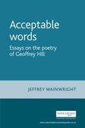 Cover: Acceptable Words - Manchester University Press