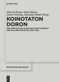 Cover: Koinotaton Doron - De Gruyter