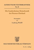 Cover: Die Gandersheimer Reimchronik - De Gruyter