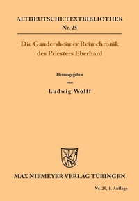 Enlarge image Cover: Die Gandersheimer Reimchronik - De Gruyter