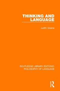 Abbildung von: Thinking and Language - Routledge