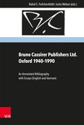Cover: Bruno Cassirer Publishers Ltd. Oxford 1940-1990 - Brill Deutschland