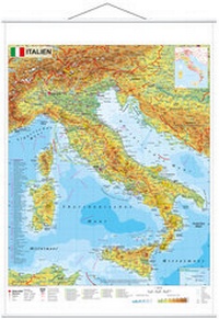 Abbildung von: Italien physisch, Wandkarte mit Metallbeleistung - Stiefel Eurocart