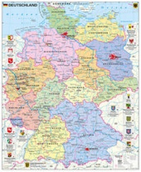 Abbildung von: Deutschland politisch mit Wappen - Stiefel Eurocart