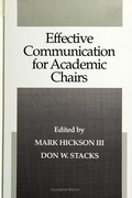 Cover: Effective Communication for Academic Chairs - State University of New York Press