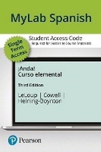 Enlarge image Cover: Mylab Spanish with Pearson Etext -- Access Card -- For !Anda! Curso Intermedio (One Semester Access) - Pearson
