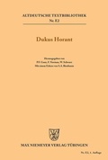 Cover: Dukus Horant - De Gruyter
